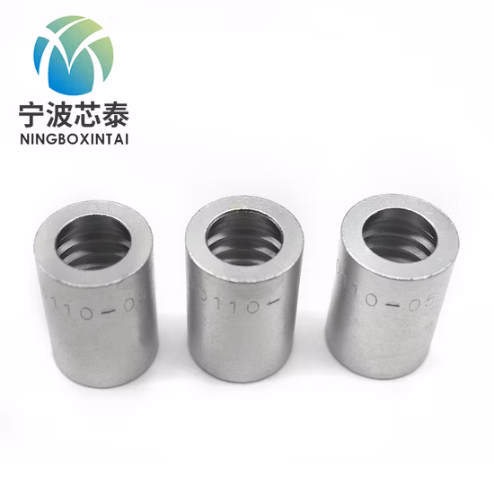 Custom Pipe Fitting Ferrule Price Manufacturer 00210 00402 SAE 100r13 Six Wire Hose Interlock Hydraulic Ferrule Interlock Galvanized Parts Hose Ferrule