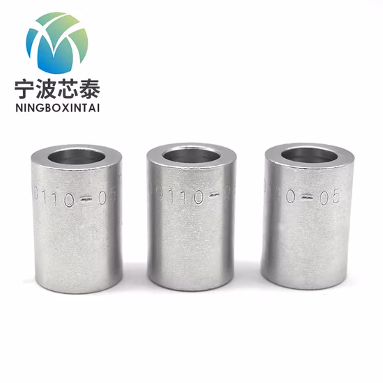 Custom Pipe Fitting Ferrule Price Manufacturer 00210 00402 SAE 100r13 Six Wire Hose Interlock Hydraulic Ferrule Interlock Galvanized Parts Hose Ferrule