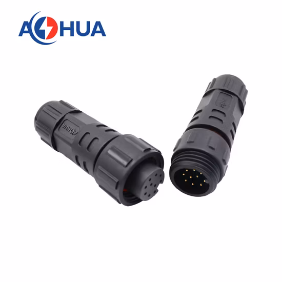 Aohua Vendas Diretas da Fábrica M16 Conector de Cabo À Prova D 'Água 10 pinos Plugue Elétrico Masculino Feminino Rosca Tipo de Bloqueio Receptáculo À Prova D 'Água com Tampa